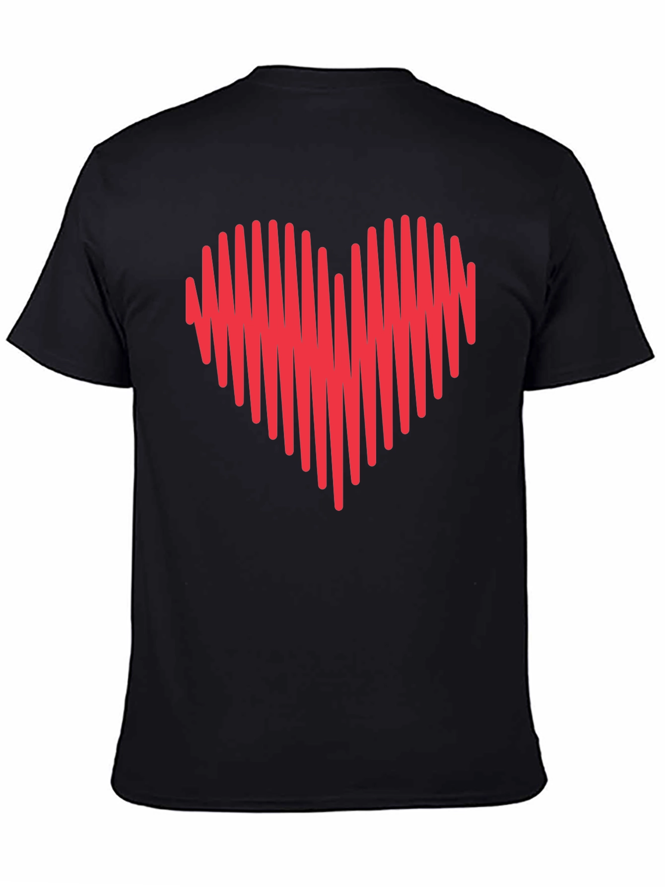 Heartbeat Heart Graphic Tee - Mens Crew Neck
