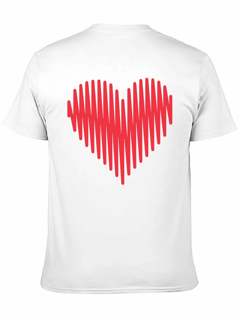 Heartbeat Heart Graphic Tee - Mens Crew Neck