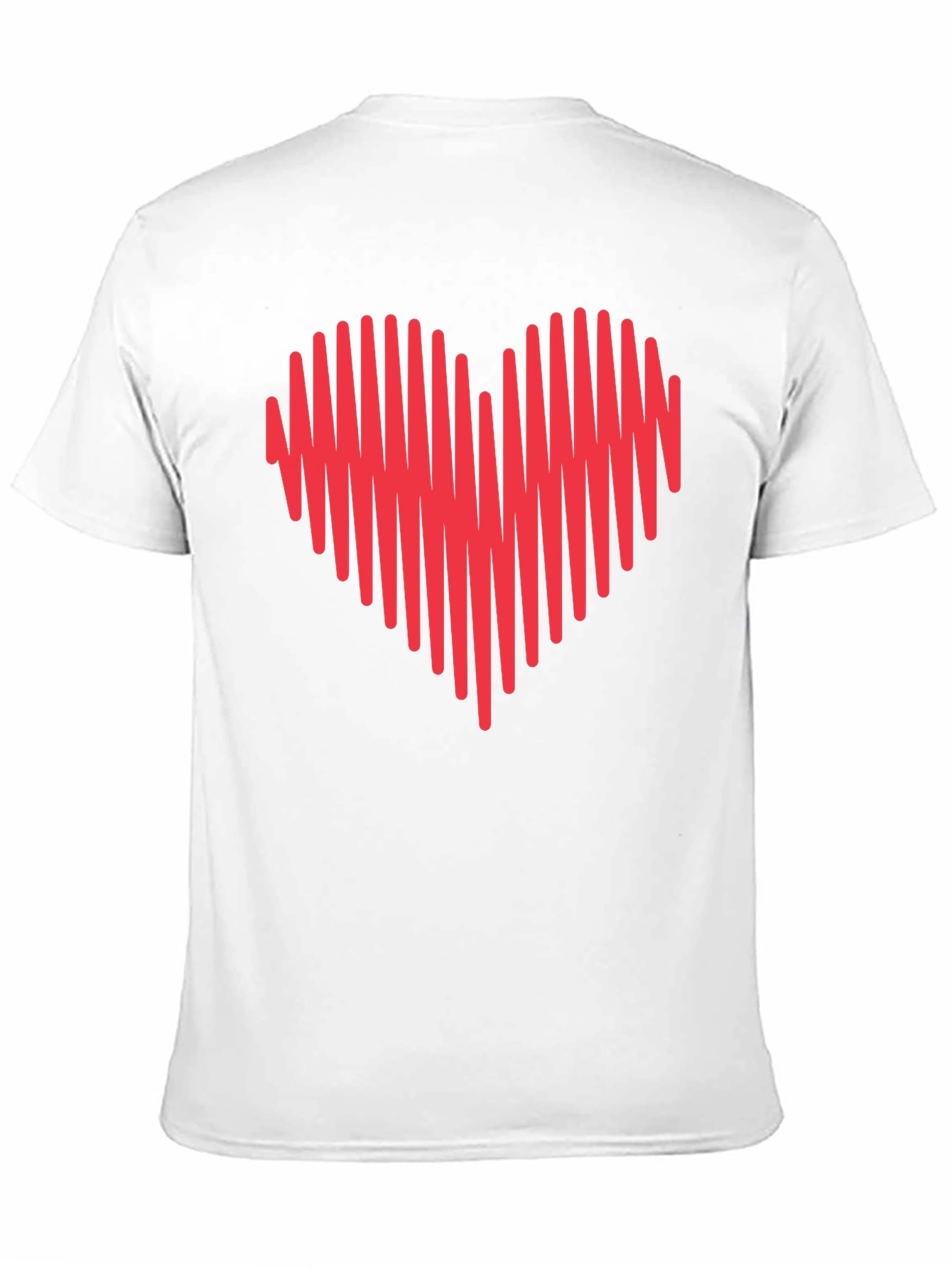 Heartbeat Heart Graphic Tee - Mens Crew Neck