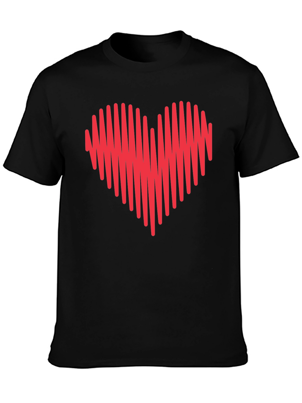 Heartbeat Heart Graphic Tee - Mens Crew Neck