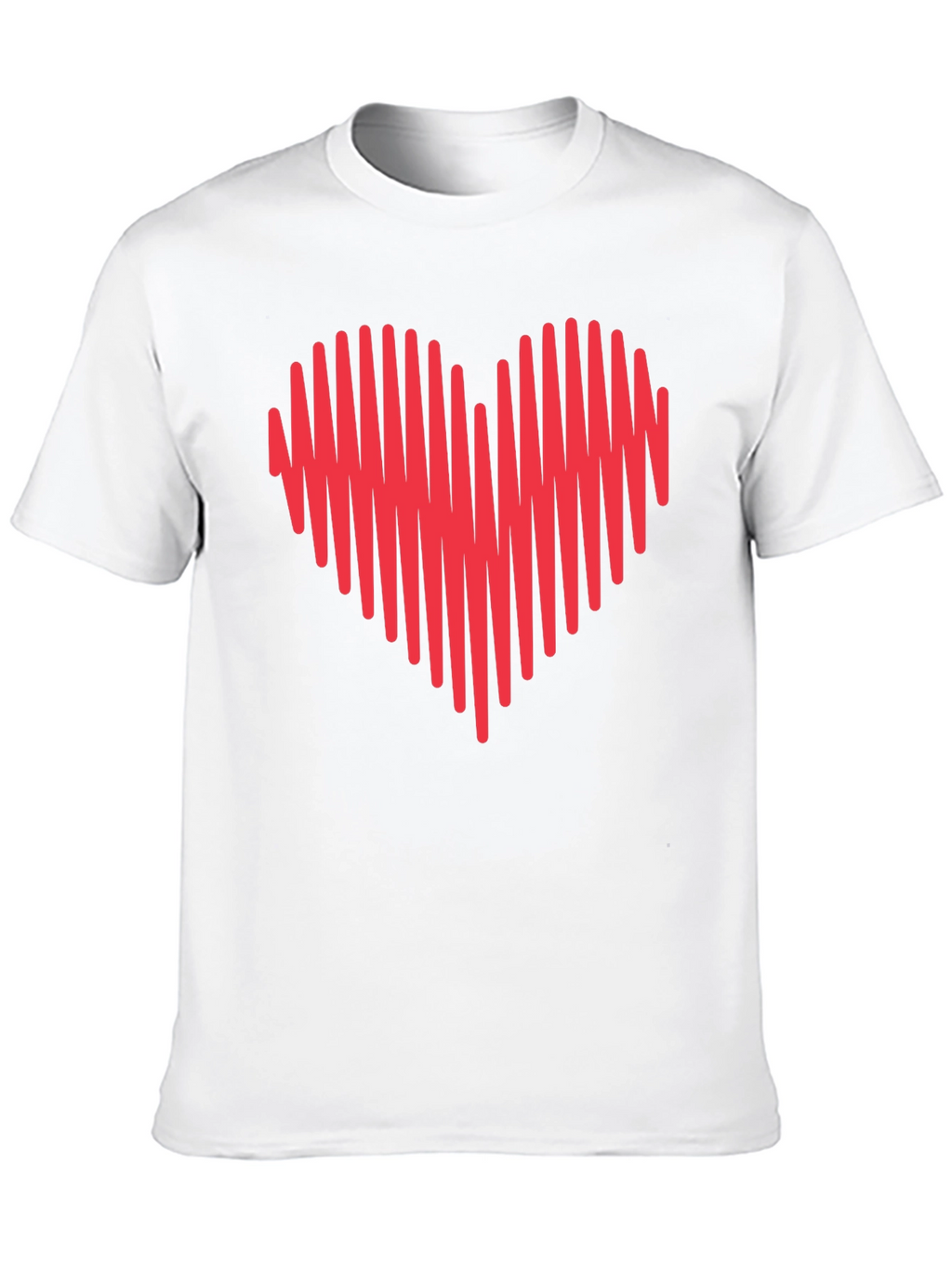Heartbeat Heart Graphic Tee - Mens Crew Neck