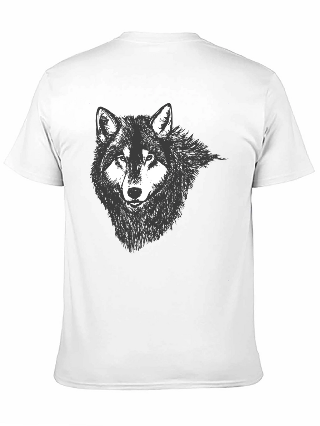 Mens Black Wolf Graphic Tee