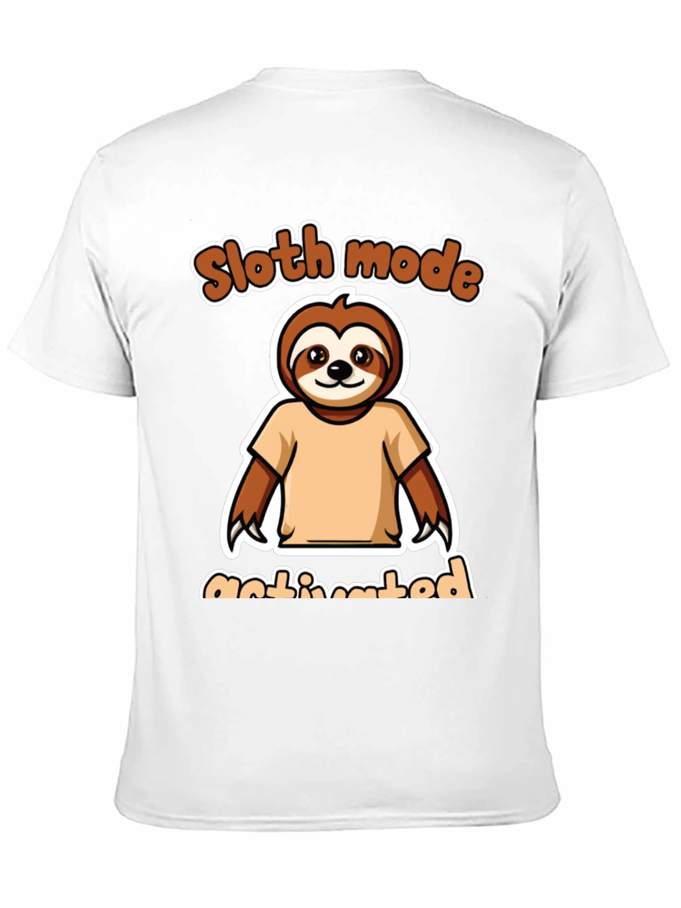 Sloth Mode Activated Black Graphic Tee