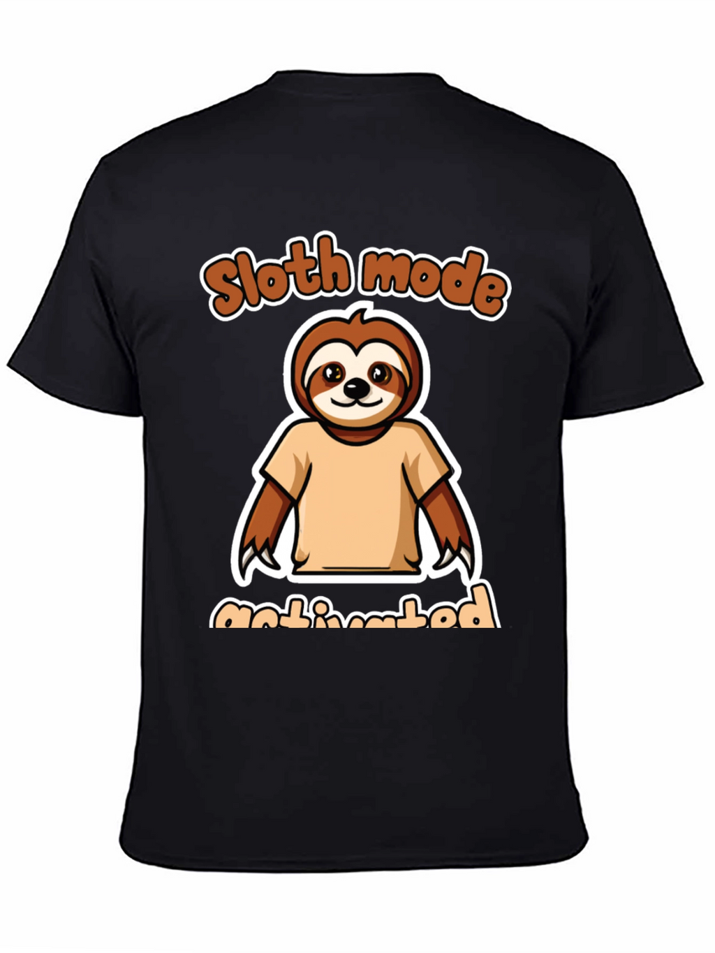 Sloth Mode Activated Black Graphic Tee