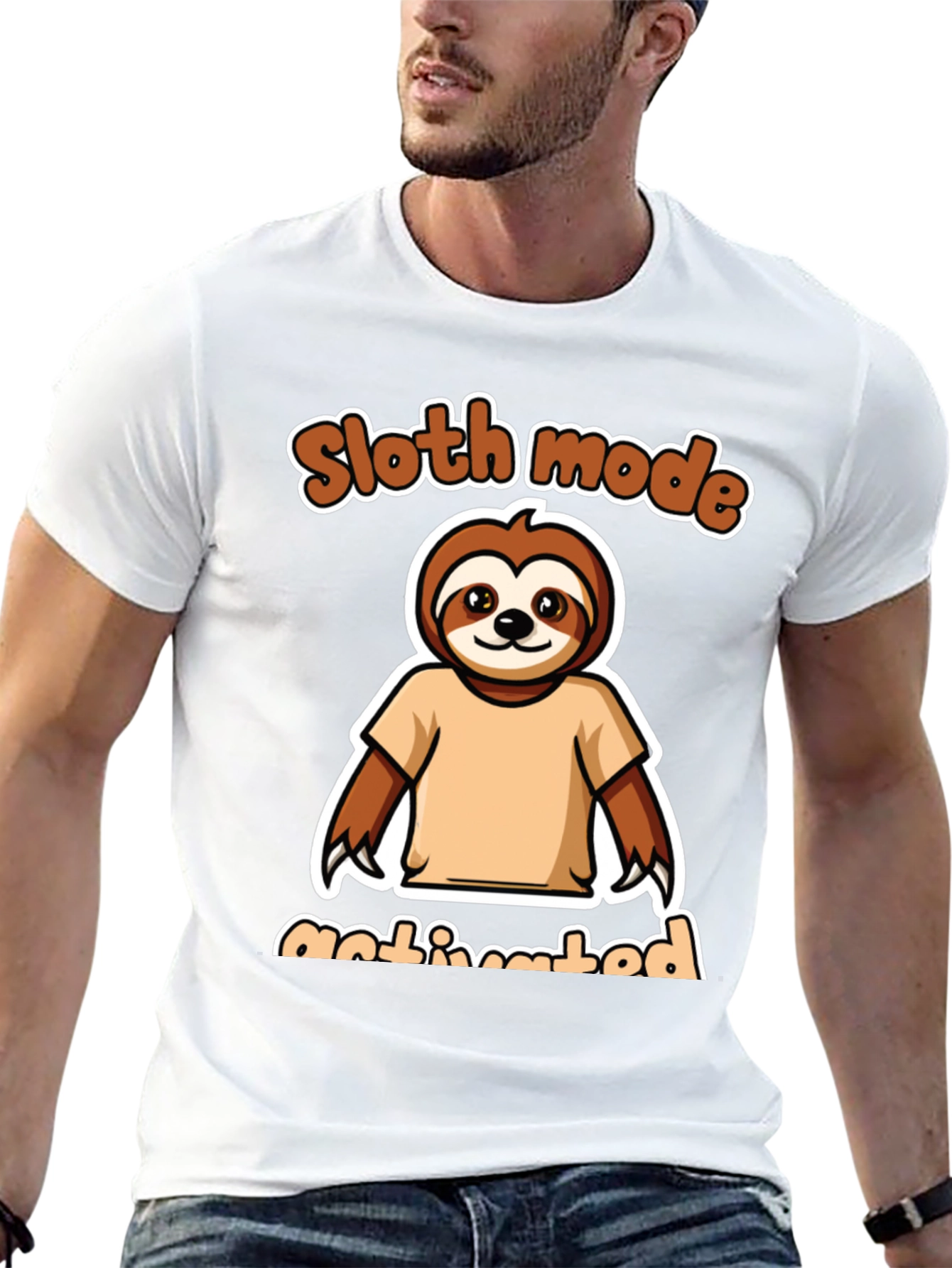 Sloth Mode Activated Black Graphic Tee