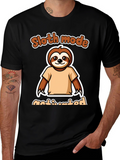 Sloth Mode Activated Black Graphic Tee