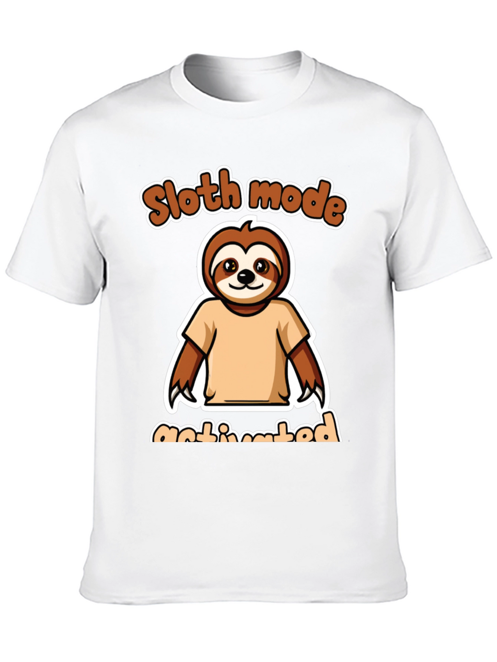 Sloth Mode Activated Black Graphic Tee