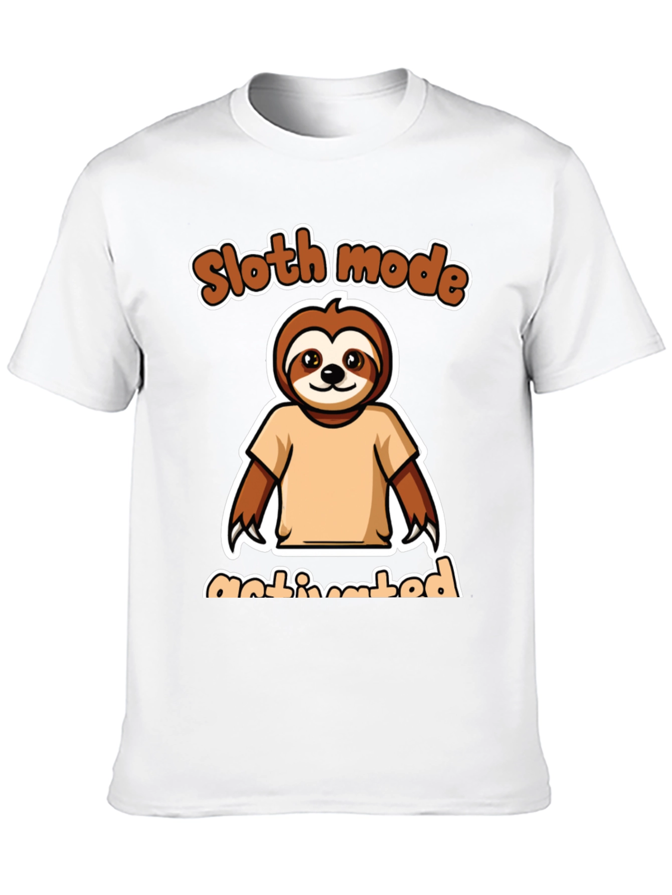 Sloth Mode Activated Black Graphic Tee
