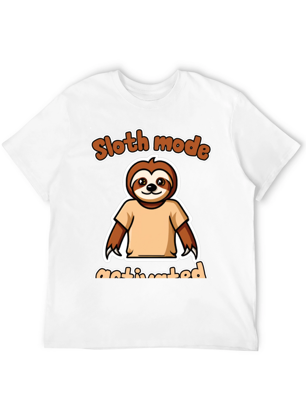Sloth Mode Activated Black Graphic Tee