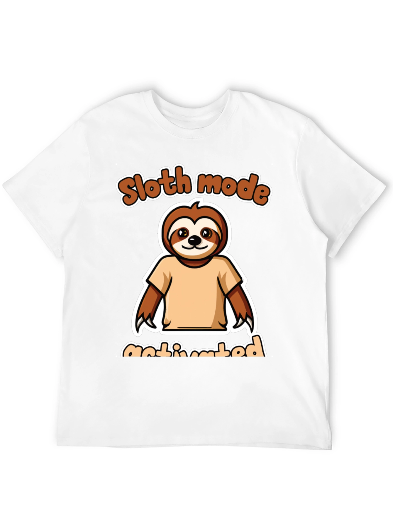 Sloth Mode Activated Black Graphic Tee