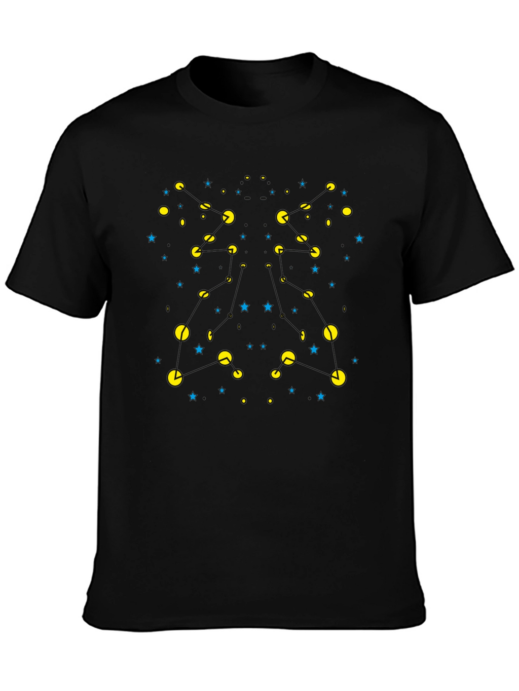 Retro Gaming T-Shirt - Pacman Inspired Starry Design