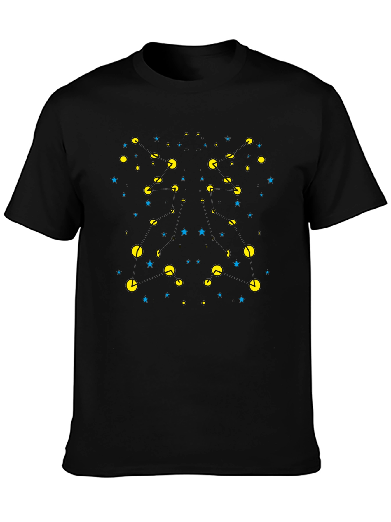 Retro Gaming T-Shirt - Pacman Inspired Starry Design