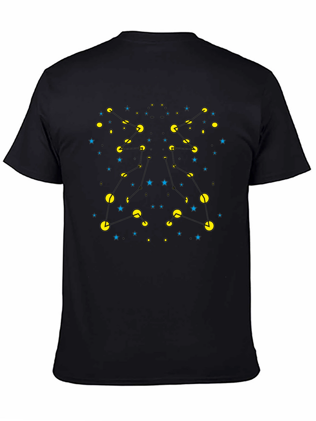 Retro Gaming T-Shirt - Pacman Inspired Starry Design
