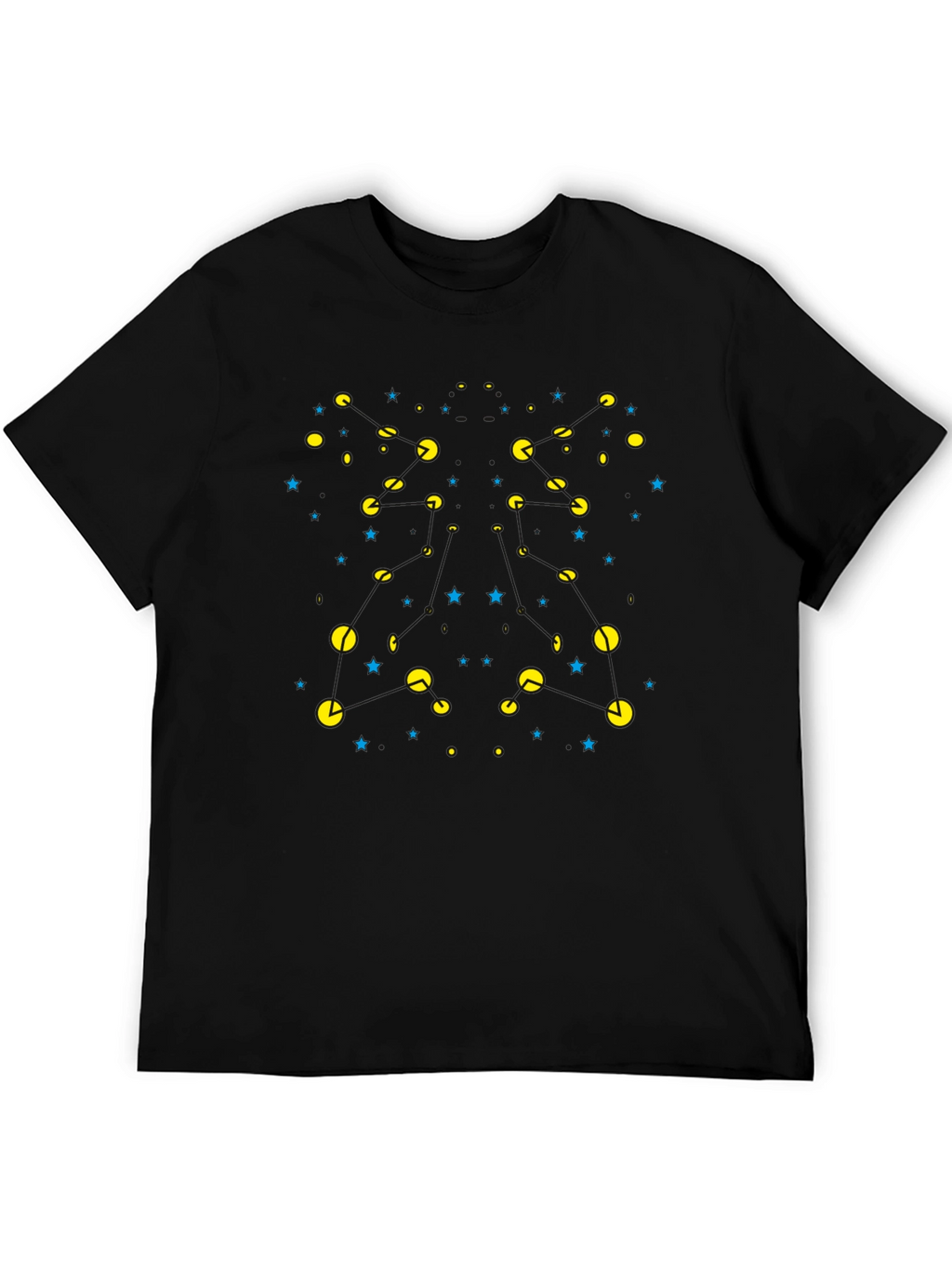 Retro Gaming T-Shirt - Pacman Inspired Starry Design