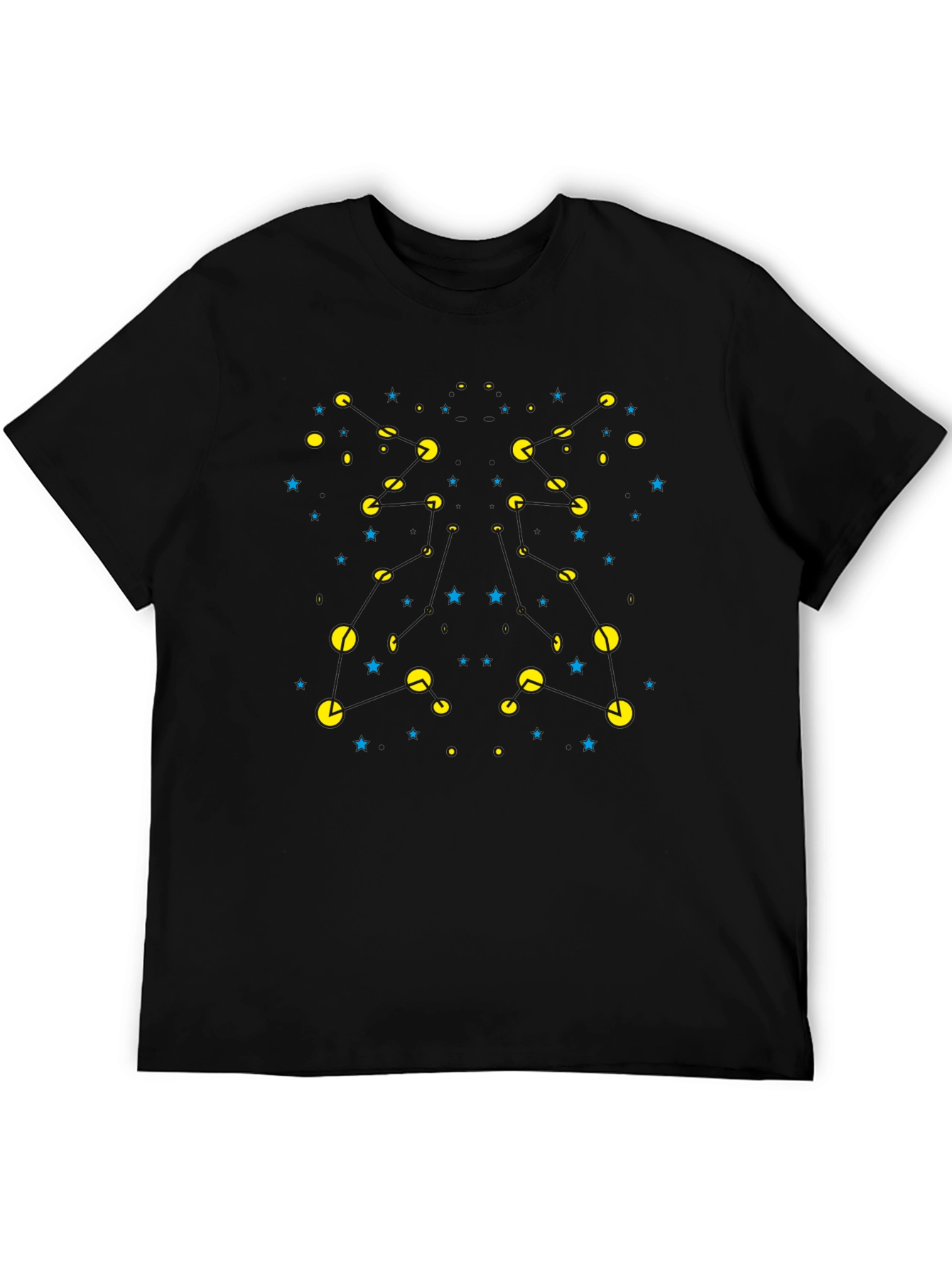 Retro Gaming T-Shirt - Pacman Inspired Starry Design