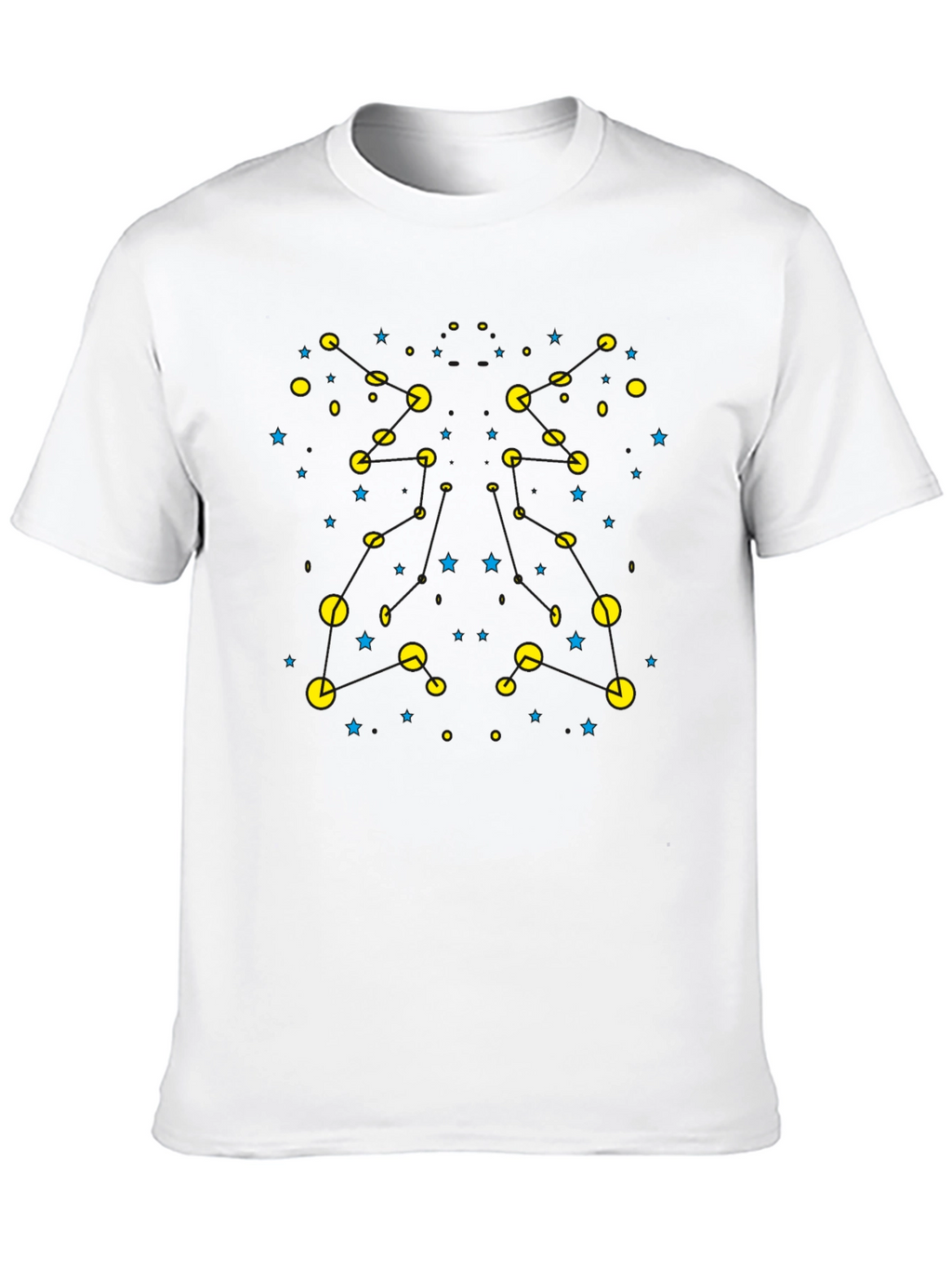 Retro Gaming T-Shirt - Pacman Inspired Starry Design