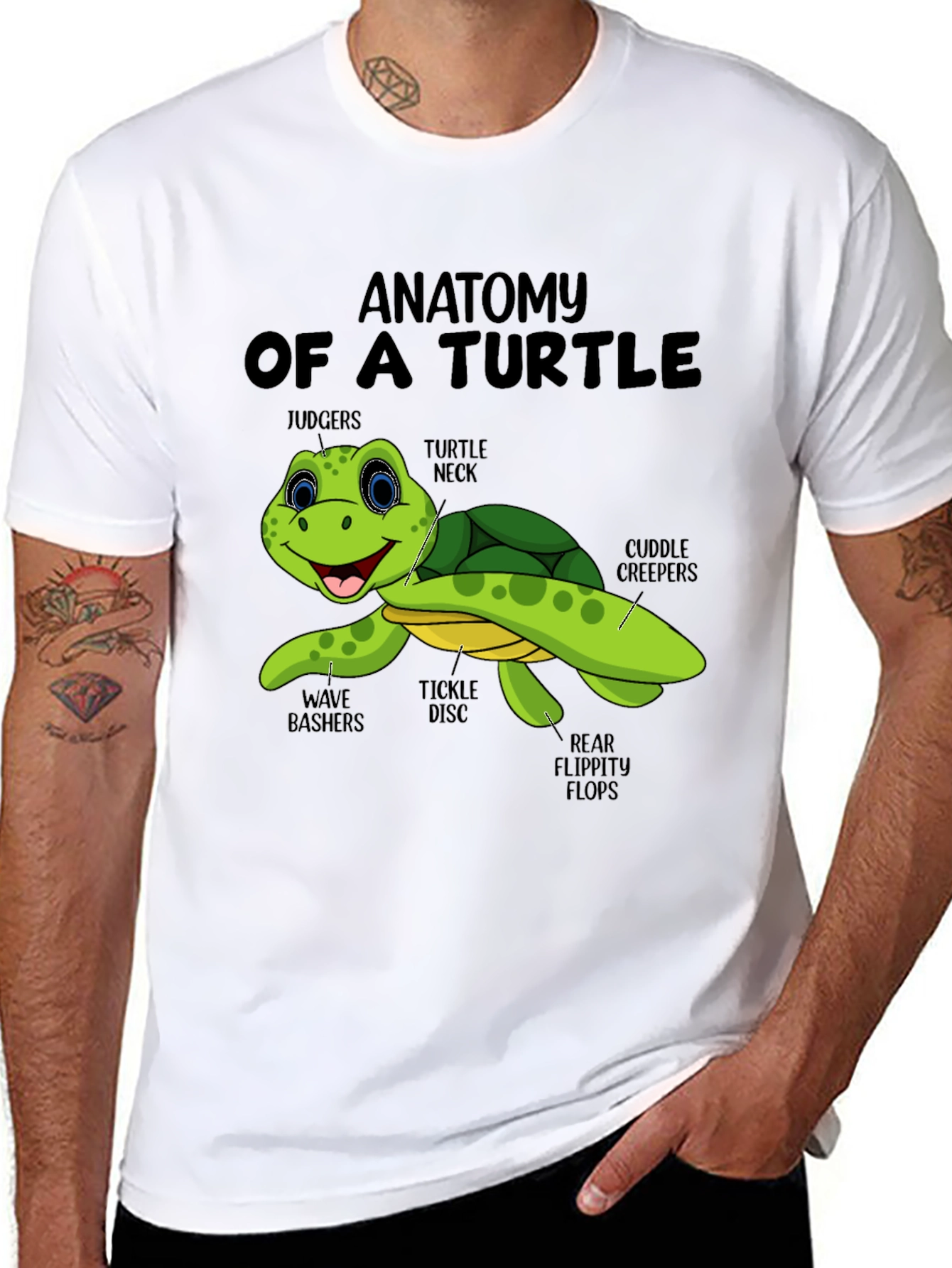 Anatomy of a Turtle Graphic T-Shirt
