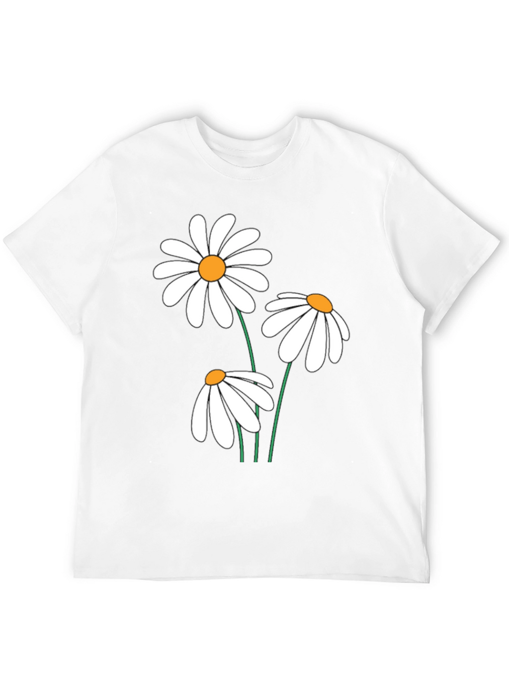 Daisy Graphic Tee - Black Cotton Comfort