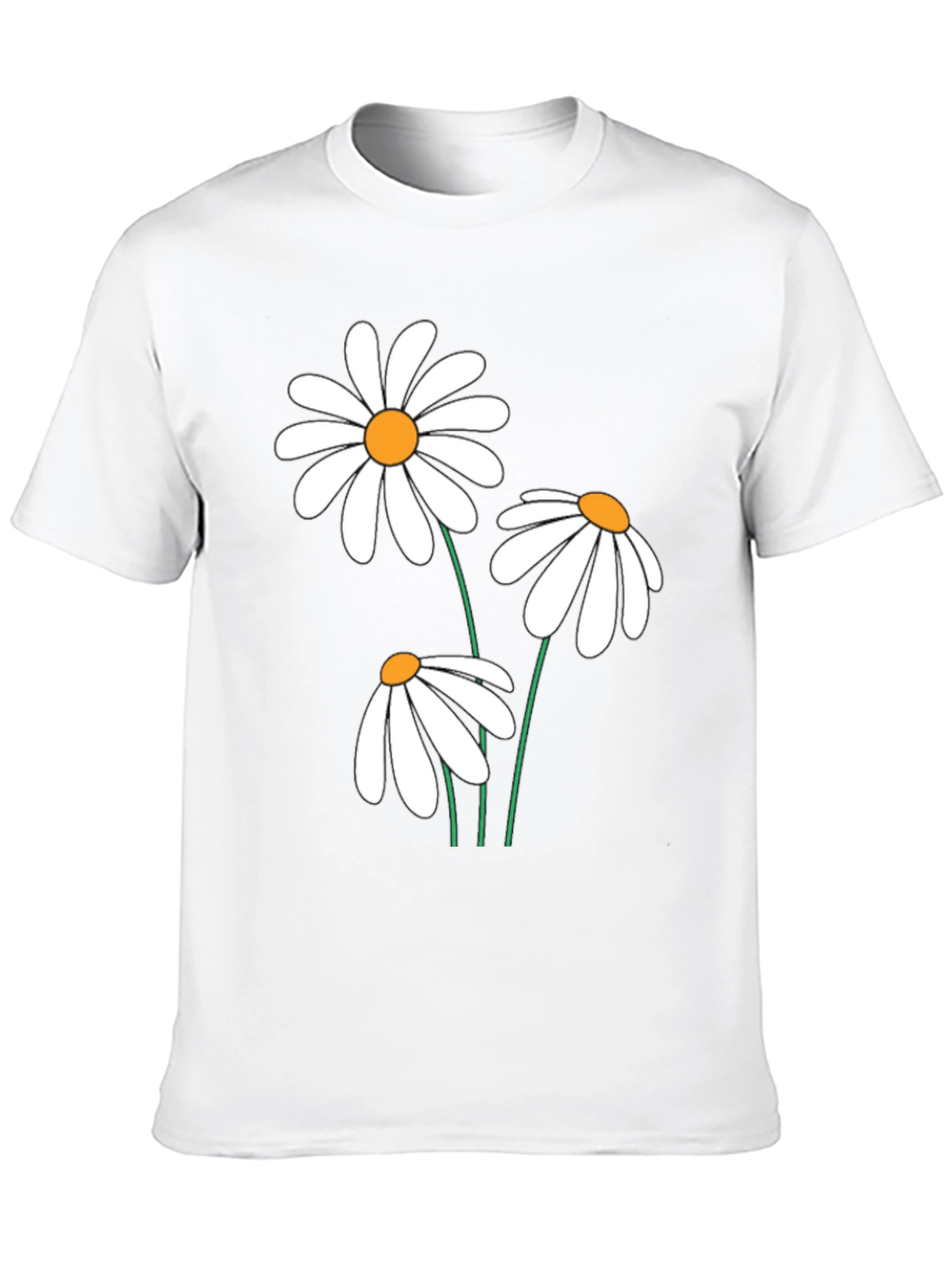 Daisy Graphic Tee - Black Cotton Comfort