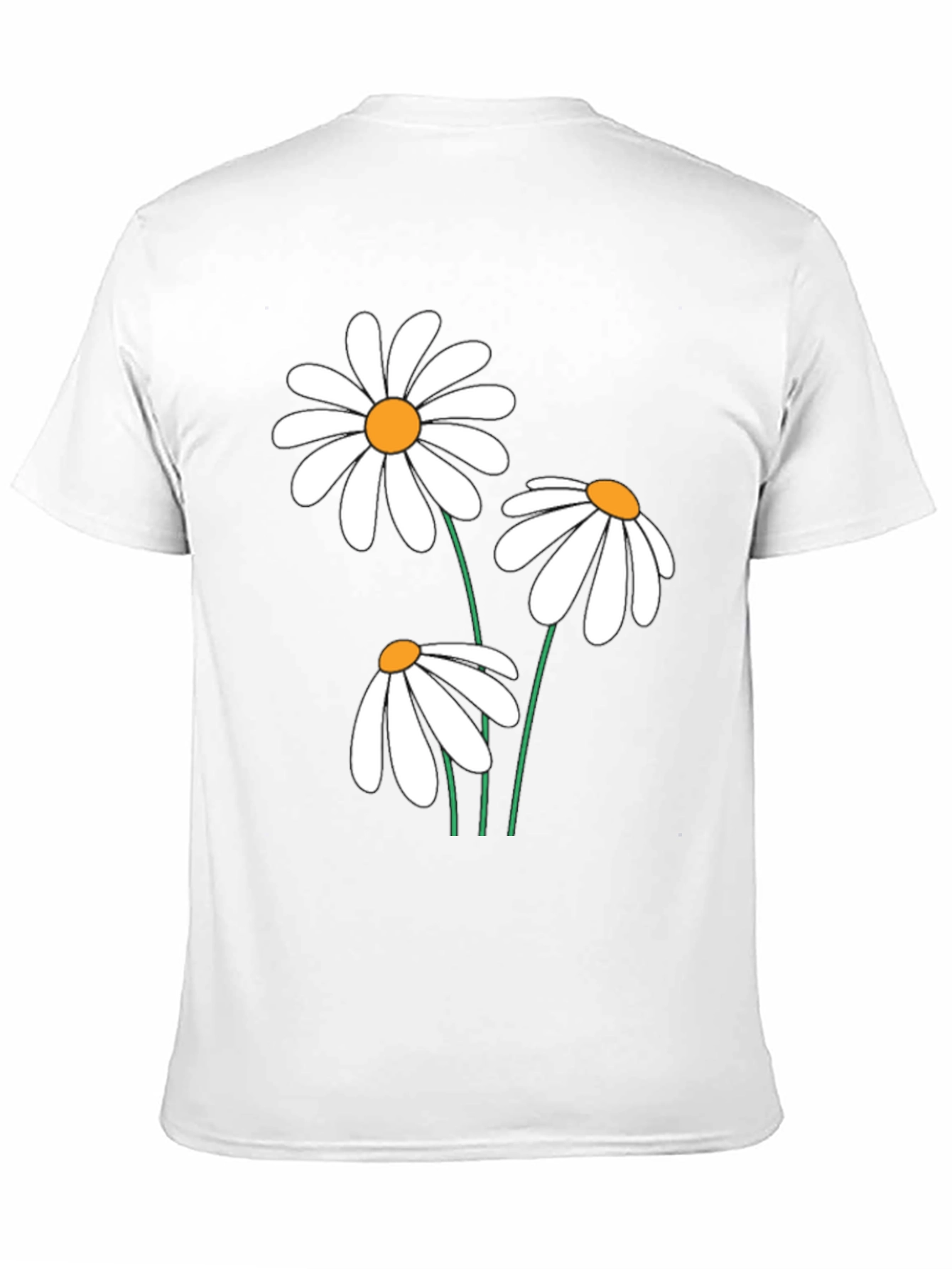 Daisy Graphic Tee - Black Cotton Comfort