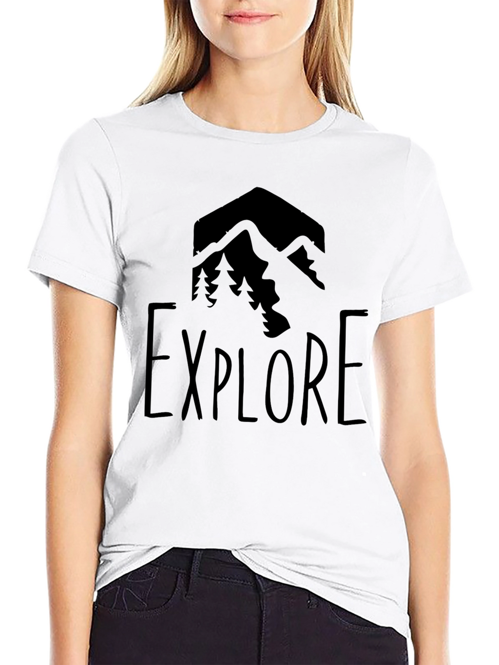 Explore Mountain Graphic Tee - Black