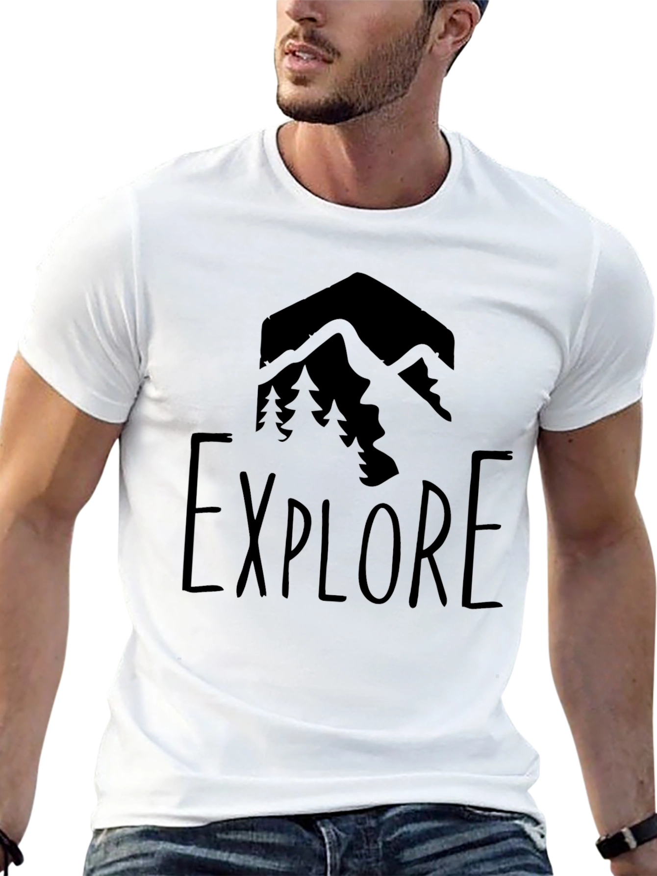 Explore Mountain Graphic Tee - Black