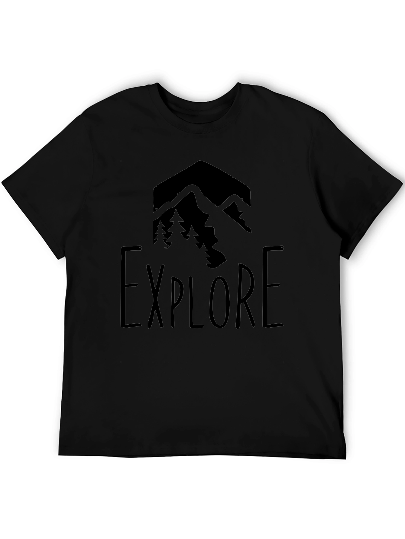 Explore Mountain Graphic Tee - Black