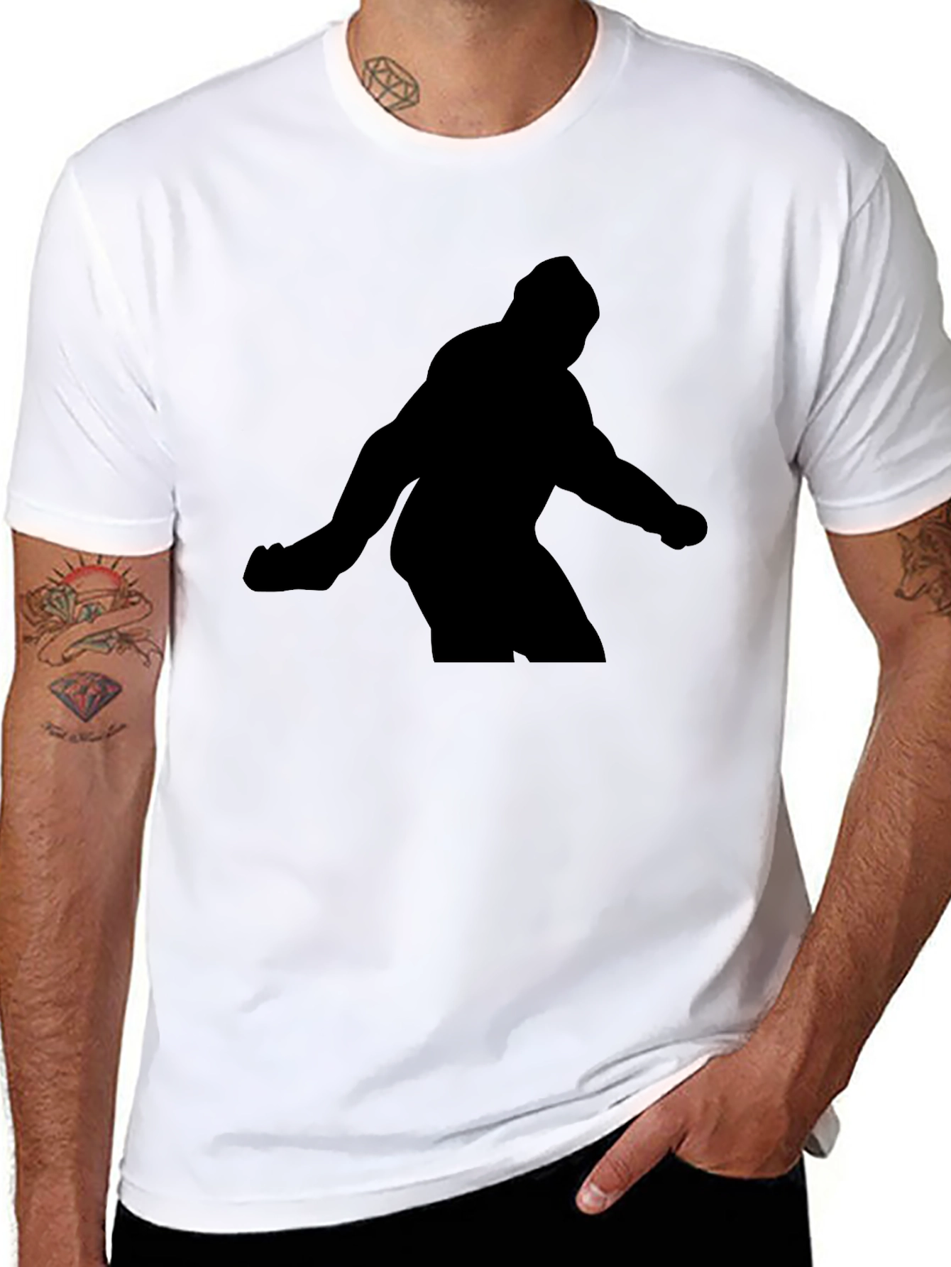 Silhouette Figure Black T-Shirt