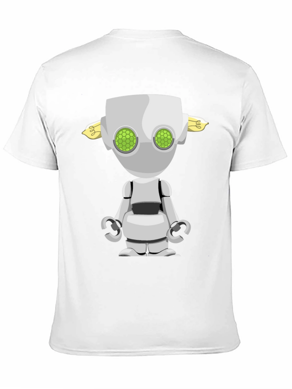 Robot Graphic Tee - Sci-Fi Style Black T-Shirt