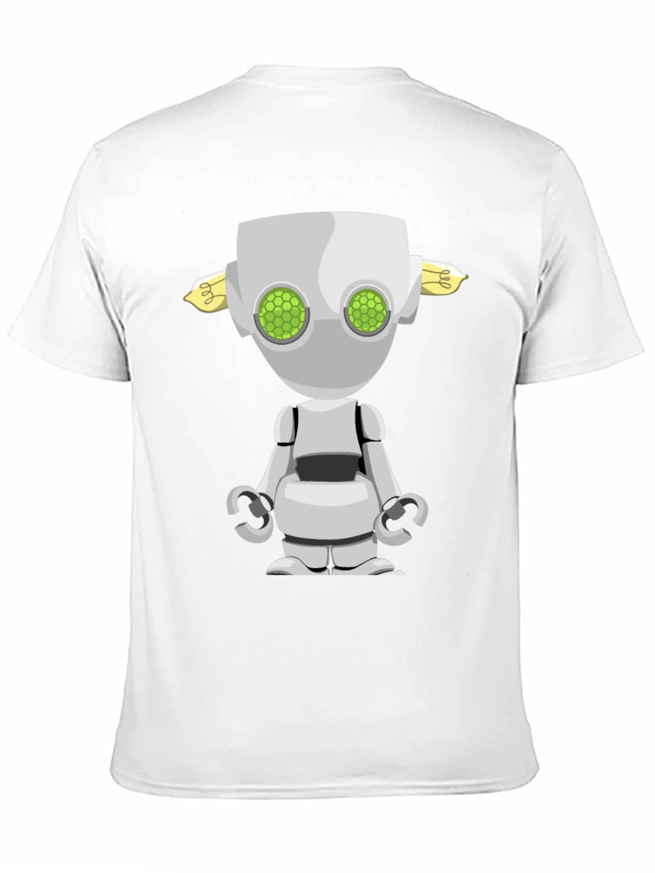 Robot Graphic Tee - Sci-Fi Style Black T-Shirt