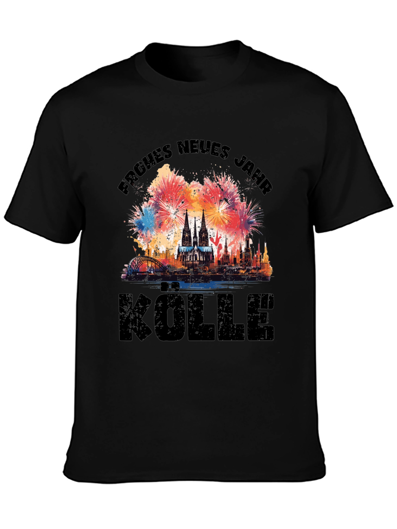 Frohes Neues Jahr Cologne Fireworks T-Shirt