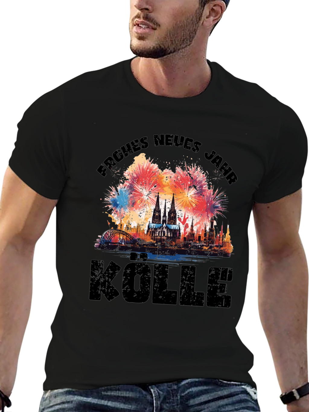 Frohes Neues Jahr Cologne Fireworks T-Shirt
