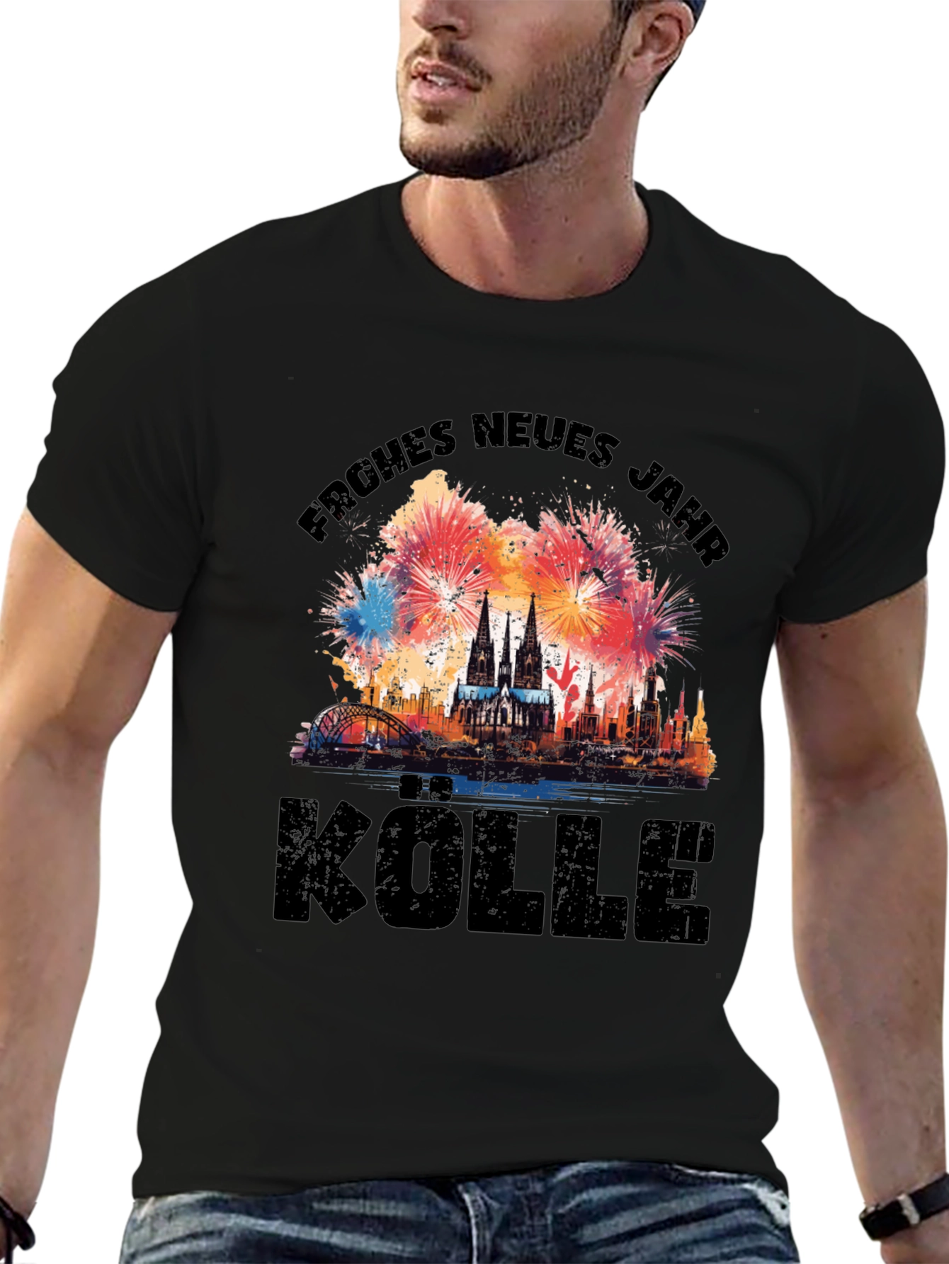 Frohes Neues Jahr Cologne Fireworks T-Shirt