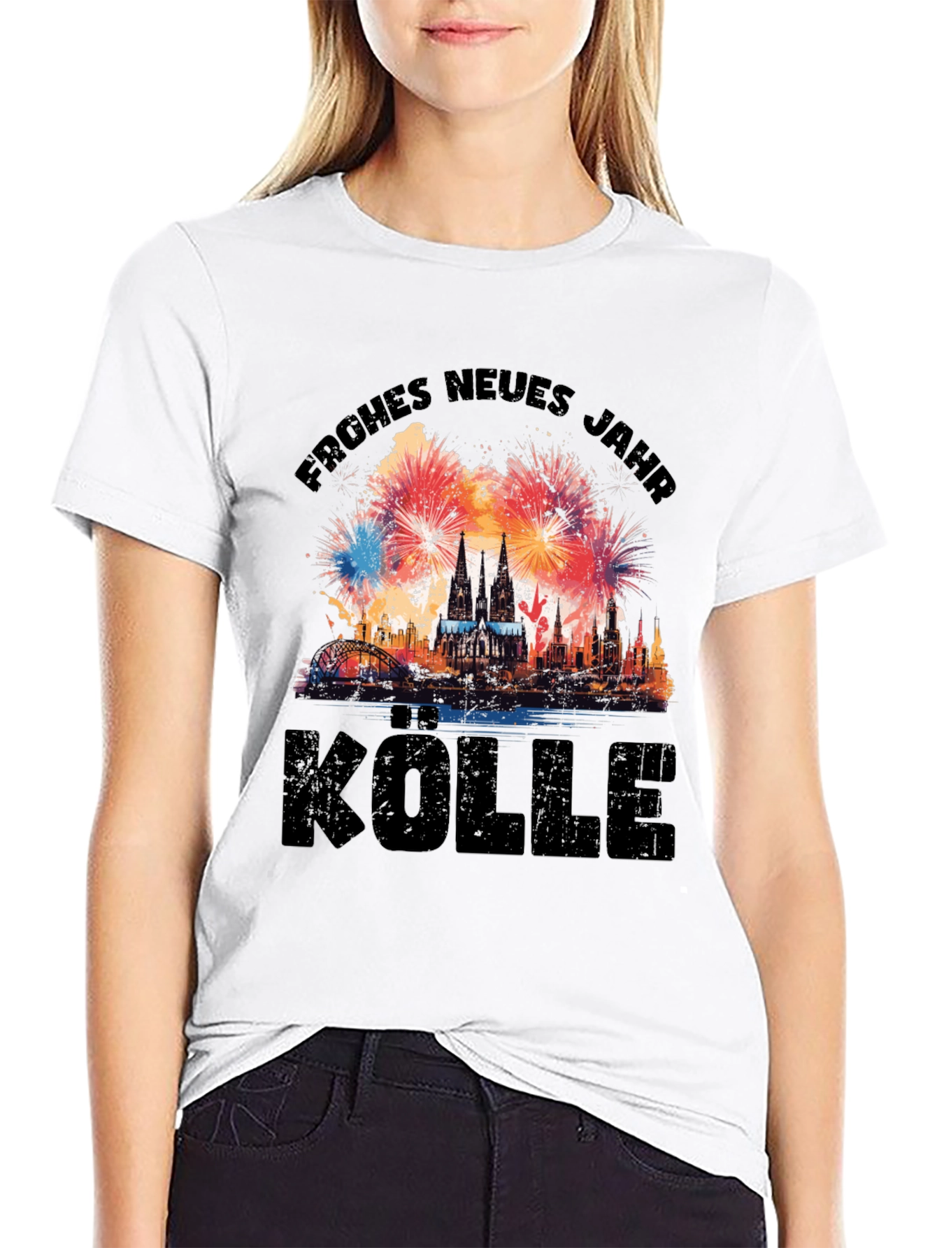 Frohes Neues Jahr Cologne Fireworks T-Shirt