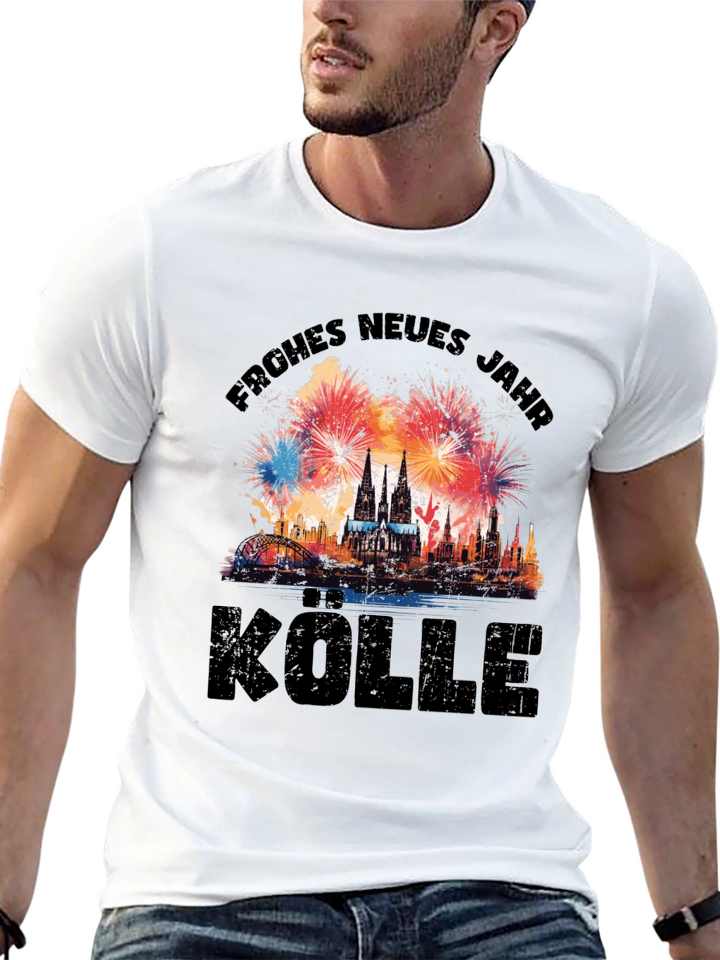 Frohes Neues Jahr Cologne Fireworks T-Shirt