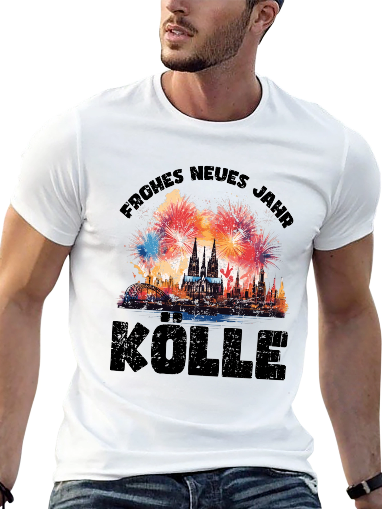 Frohes Neues Jahr Cologne Fireworks T-Shirt