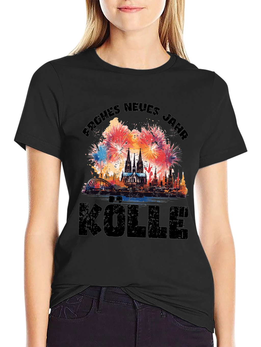 Frohes Neues Jahr Cologne Fireworks T-Shirt
