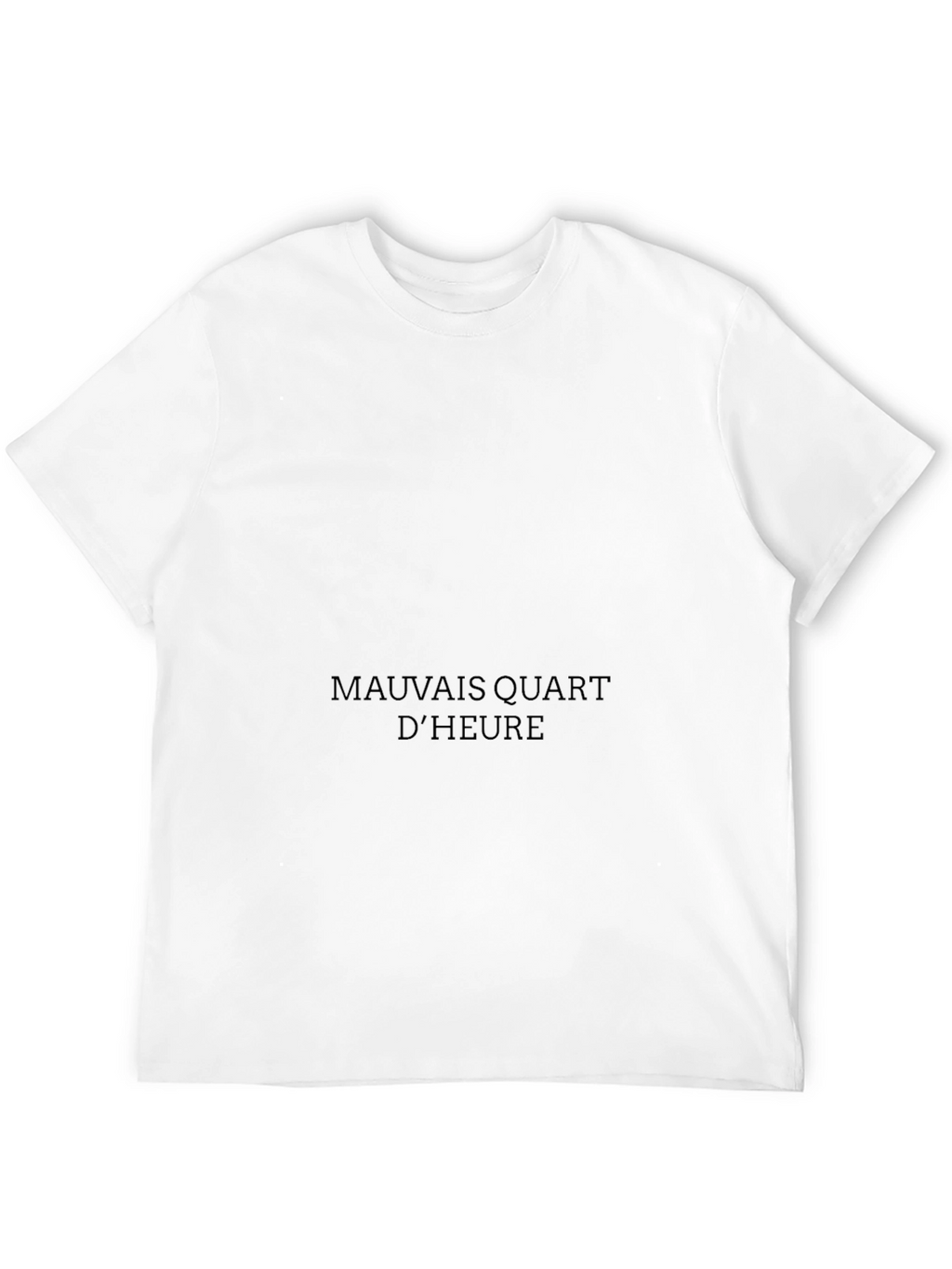 Black Graphic Tee - Mauvais Quart DHeure Casual Style
