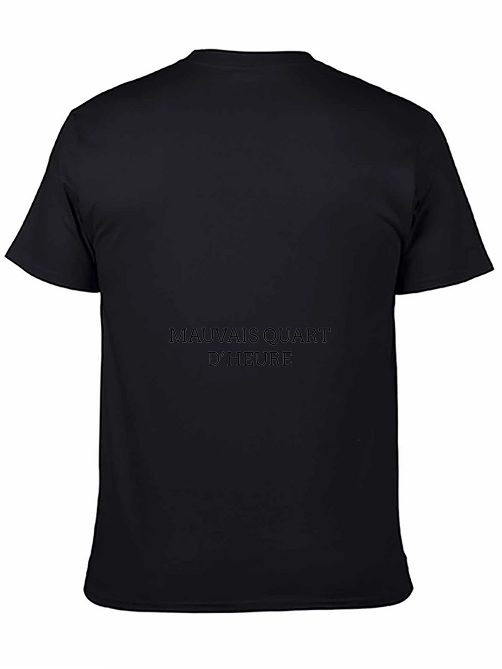 Black Graphic Tee - Mauvais Quart DHeure Casual Style