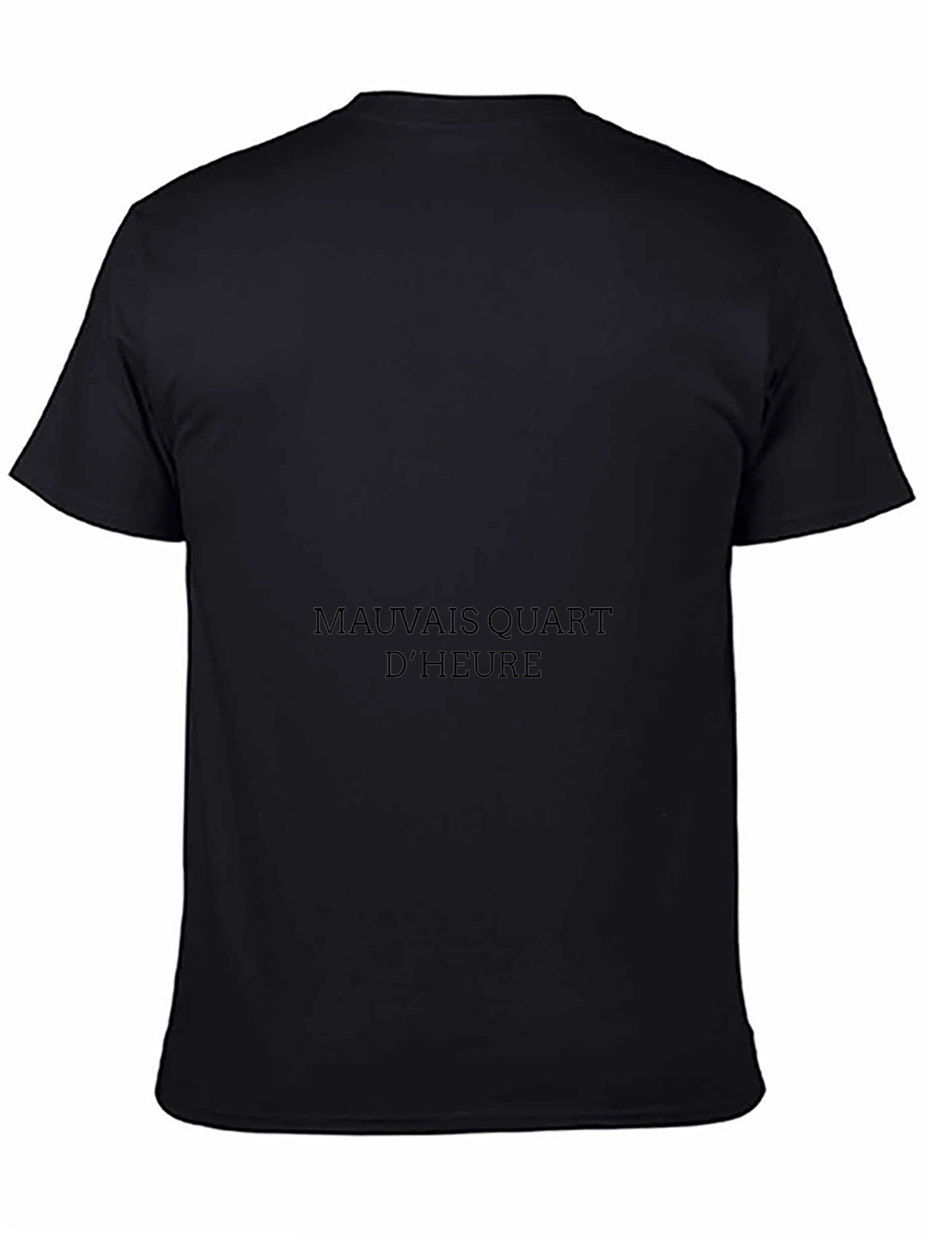 Black Graphic Tee - Mauvais Quart DHeure Casual Style