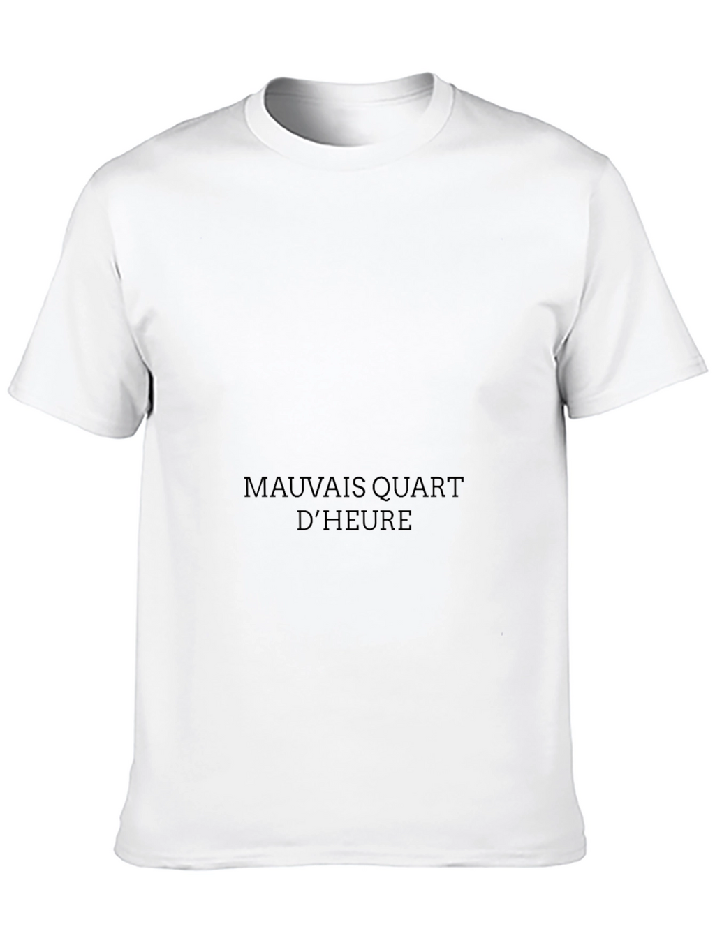Black Graphic Tee - Mauvais Quart DHeure Casual Style