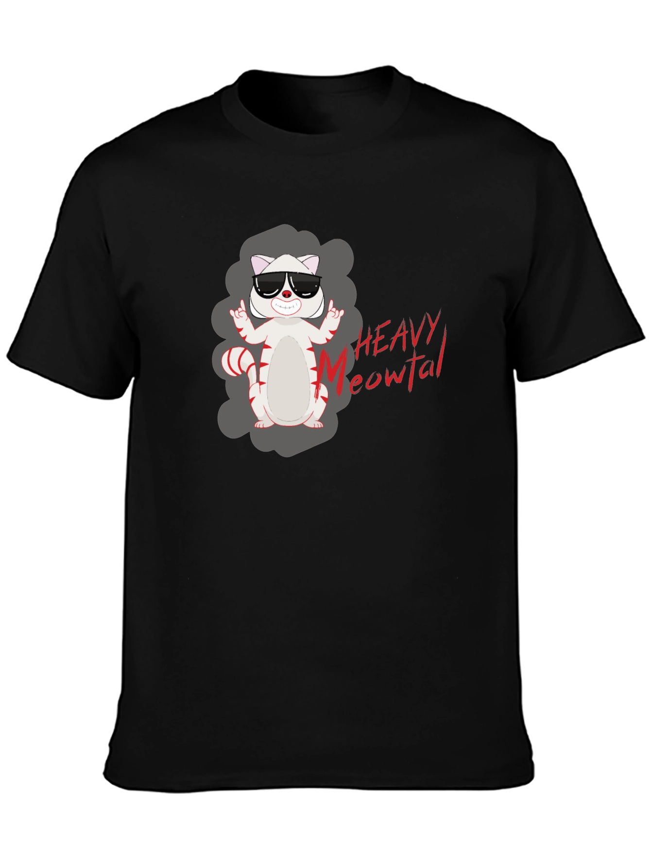 Heavy Meowtal T-Shirt - Rocker Cat Tee