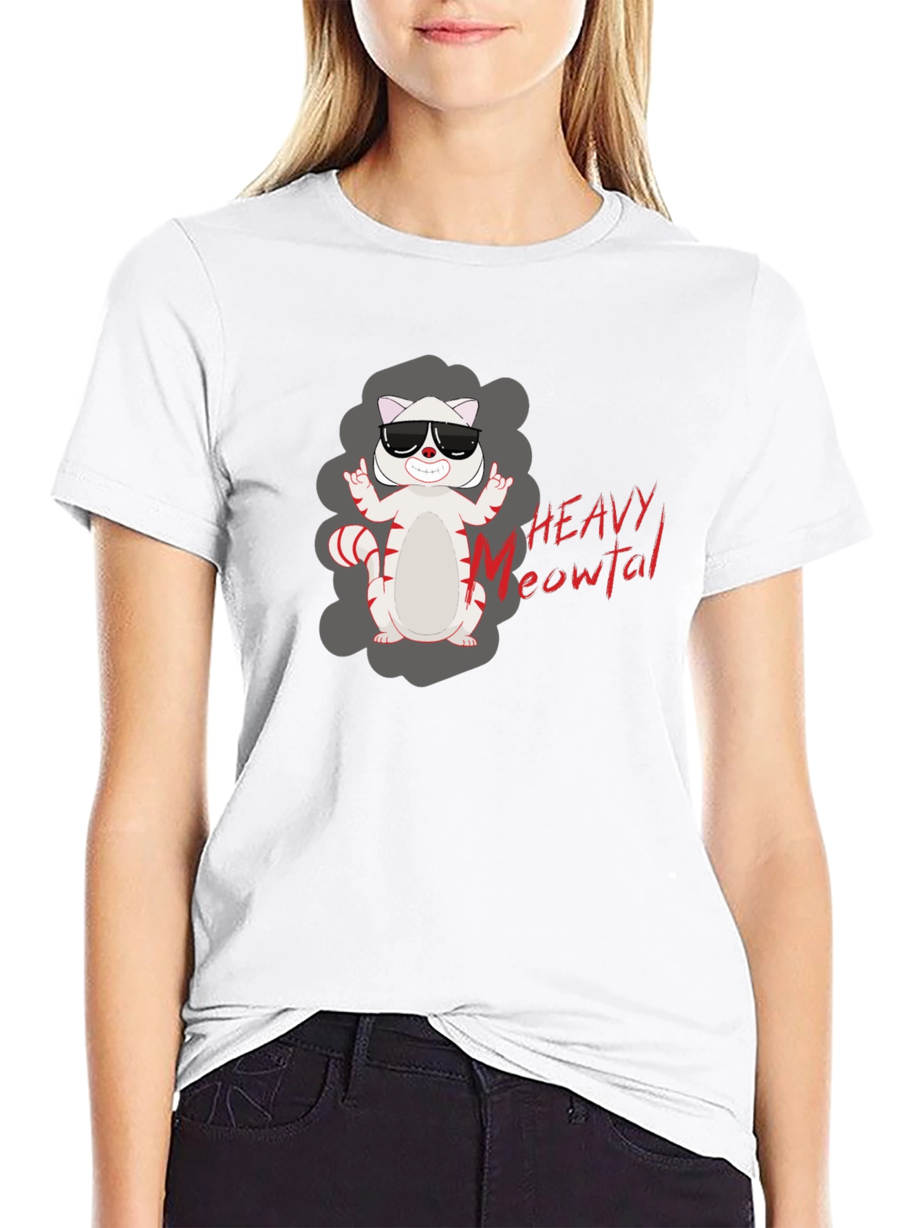 Heavy Meowtal T-Shirt - Rocker Cat Tee