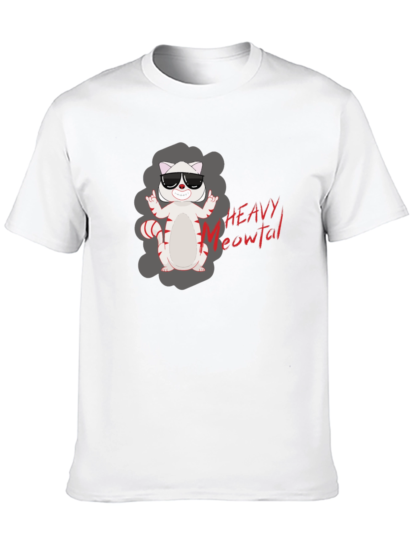 Heavy Meowtal T-Shirt - Rocker Cat Tee