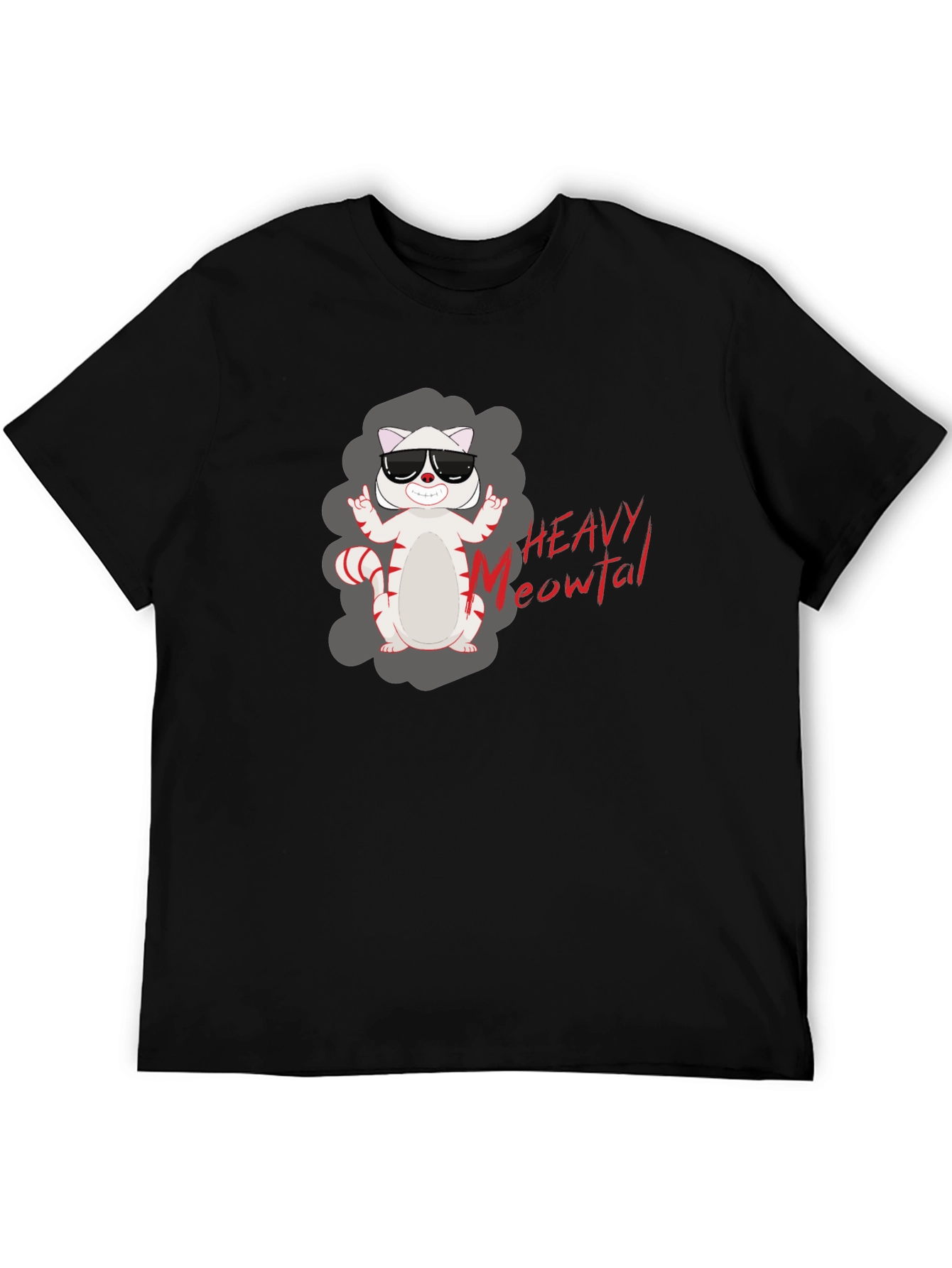 Heavy Meowtal T-Shirt - Rocker Cat Tee