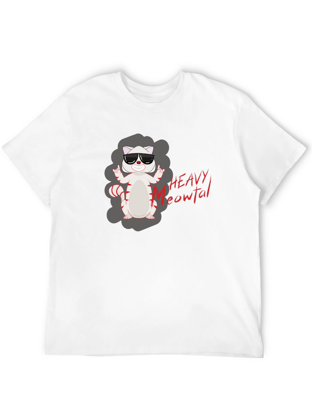 Heavy Meowtal T-Shirt - Rocker Cat Tee