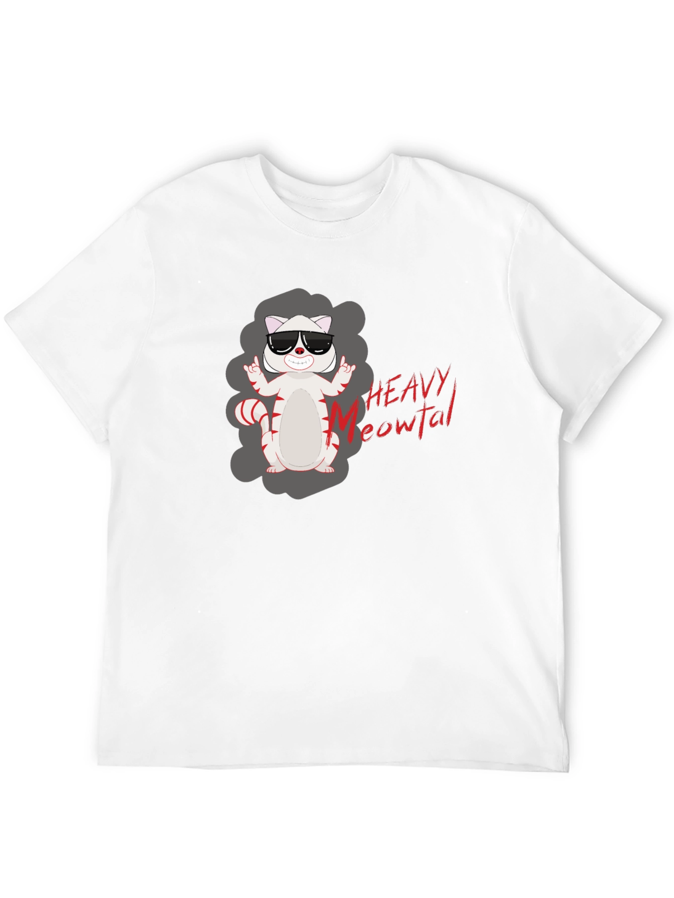 Heavy Meowtal T-Shirt - Rocker Cat Tee