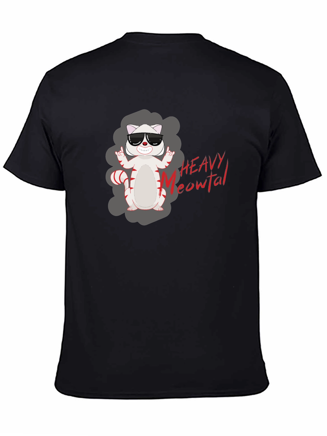 Heavy Meowtal T-Shirt - Rocker Cat Tee