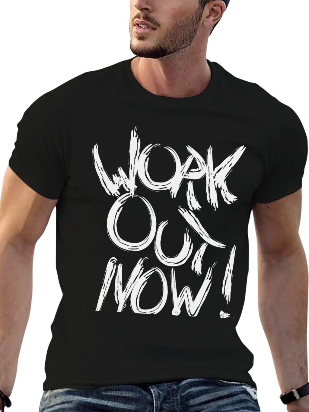 Workout Now Black Graphic Tee