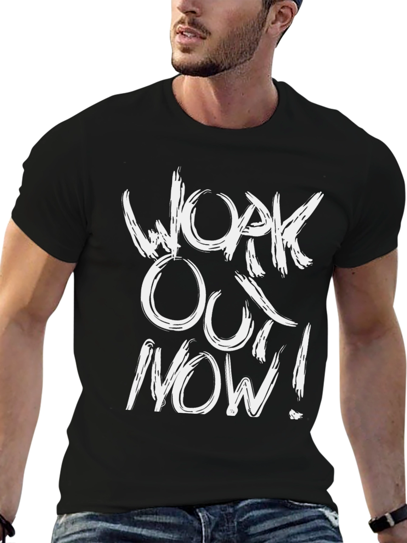 Workout Now Black Graphic Tee